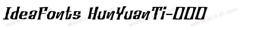 IdeaFonts HunYuanTi字体转换